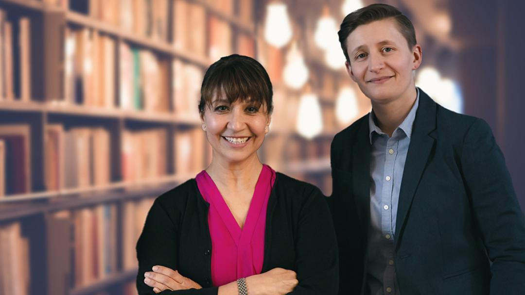Professor Nancy Rodriguez, left, and Ph.D. candidate Rebecca Tublitz. Photo by Han Parker